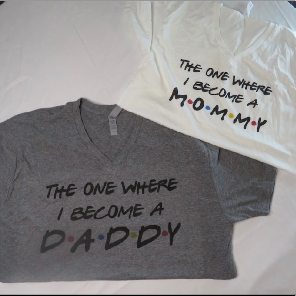 Friends Theme Pregnancy Announcement shirts
